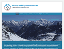 Tablet Screenshot of himalayanheightsadventure.com